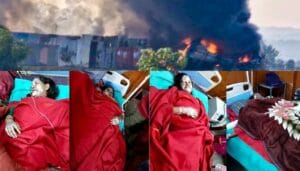 हादसा पांवटा साहिब के बायांकुआं में पेश आया, जहां कबाड़ के एक स्टोर में आग लग गई. आग इतनी भीषण थी कि इस पर काबू पाने में भी कई घंटे लग गए.
इस अग्निकांड के बीच धुएं की लपटों से आसमान भी काला पड़ गया.