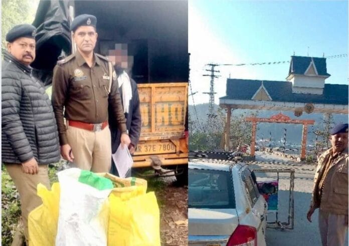 जंगल में हो रही थी शराब की तस्करी, पुलिस ने गाड़ी के साथ मौके पर दबोचा आरोपी
