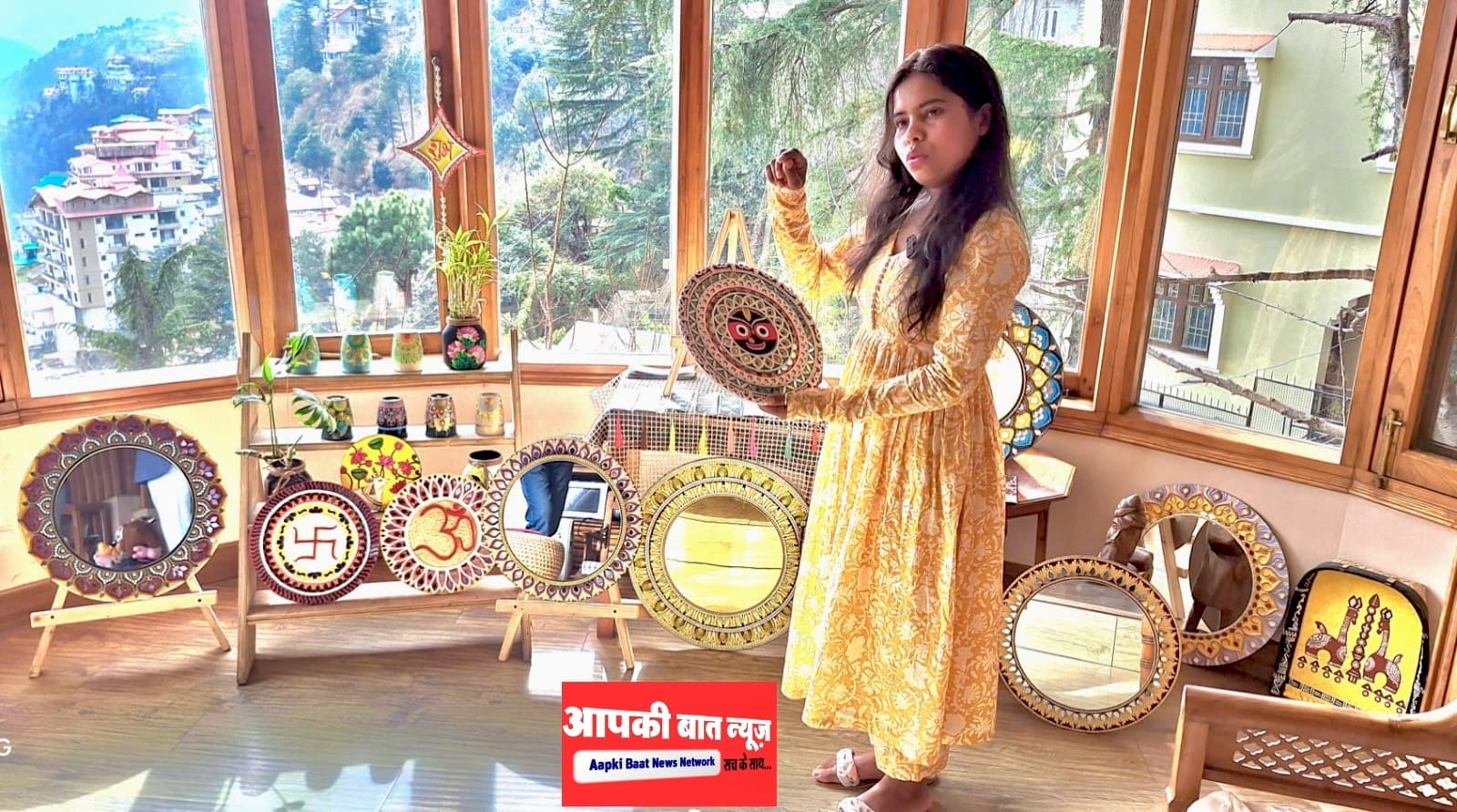 Vanita, daughter of a tribal labourer, is creating art pieces