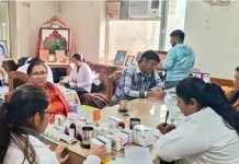 स्वास्थ्य विभाग ने पुष्कर फार्मा में लगाया एनजीटी कैंप, 105 कामगारों का हेल्थ चेकअप
