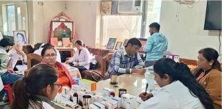 स्वास्थ्य विभाग ने पुष्कर फार्मा में लगाया एनजीटी कैंप, 105 कामगारों का हेल्थ चेकअप
