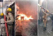 कालाअंब के श्री कृष्णा स्टील उद्योग के तेल टैंक में अचानक भड़की आग, मची अफरा तफरी