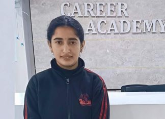 नेशनल गर्ल्स फुटबॉल चैंपियनशिप खेलेगी करिअर अकादमी स्कूल नाहन की अपूर्वा