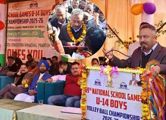पांवटा साहिब में शिक्षा मंत्री रोहित ठाकुर ने किया 69वीं राष्ट्रीय स्कूल वॉलीबॉल चैंपियनशिप का आगाज