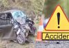 पंडोह डैम के पास निजी बस और कार की भीषण टक्कर, युवक-युवती की दर्दनाक मौत, कार के उड़े परखच्चे