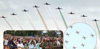 सुजानपुर के आसमान में सूर्य किरण टीम का हैरतअंगेज प्रदर्शन, उमड़ा जनसैलाब