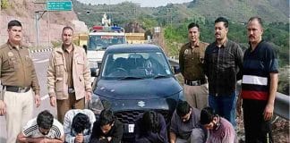 नशे के खिलाफ पुलिस का बड़ा वार : 616 ग्राम चरस के साथ हरियाणा-हिमाचल के 6 युवक गिरफ्तार