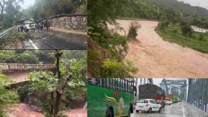 बारिश से नुकसान की तस्वीरें। सिरमौर में लगातार हो रही भारी बारिश ने जनजीवन बुरी तरह प्रभावित कर दिया है। शुक्रवार को जिले में कई सड़कें प्रभावित होने से लोग परेशान रहे। इसके साथ साथ बिजली ट्रांसफार्मर और पेयजल एवं सिंचाई योजनाएं भी ठप हो गई हैं।