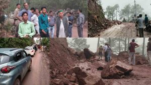नाहन-रेणुकाजी सड़क पर नेहली के समीप रविवार शाम करीब सवा छह बजे पहाड़ी से बड़े पत्थर गिरने के बाद मार्ग यातायात के लिए प्रभावित हो गया।