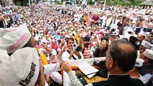 चौड़ा मैदान में आयोजित प्राथमिक शिक्षक संघ की आम सभा को संबोधित करते हुए मुख्यमंत्री