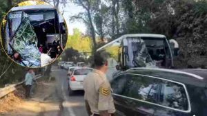 पांवटा साहिब-कालाअंब नेशनल हाईवे-07 पर खजुरना पुल के समीप उत्तराखंड परिवहन निगम की बस और ट्रक के बीच जोरदार टक्कर के बाद मौके पर अफरा-तफरी मच गई। बस में 35 यात्री सवार थे। गनीमत ये रही कि किसी यात्री को चोट नहीं आई। सभी यात्री सुरक्षित हैं।