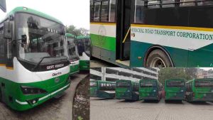 लंबे इंतजार के बाद सिरमौर जिला के एकमात्र एचआरटीसी (HRTC) डिपो नाहन में शनिवार को 6 इलेक्ट्रिक बसें पहुंच गईं। प्री-डिलीवरी इंस्पेक्शन (पीडीआई) और अन्य औपचारिकताएं पूरी होने के बाद इन बसों का विभिन्न रूटों पर संचालन किया जाएगा।