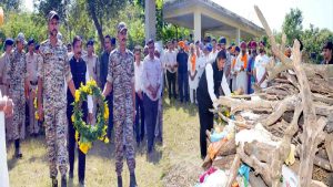 final farewell to Constable Amrik Singh उप मुख्यमंत्री मुकेश अग्निहोत्री ने कांस्टेबल अमरीक सिंह को दी अंतिम विदाई, पुलिस विभाग ने दी सशस्त्र सलामी