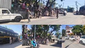 nahan police alert नाहन शहर में पुलिस का कड़ा पहरा, बाहरी राज्यों के वाहनों की सघन जांच; शहर में शांत रहा माहौल