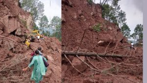 नाहन-ददाहू सड़क नेहली के पास भूस्खलन के चलते पूरी तरह बंद हो गई है।