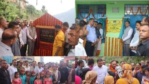 शिलाई विधानसभा क्षेत्र के प्रवास के दौरान उद्योग, संसदीय मामले एवं श्रम एवं रोजगार मंत्री हर्षवर्धन चौहान ने ग्राम पंचायत धारवा में राजकीय प्राथमिक पाठशाला के लिए 14.50 लाख रुपये की लागत से निर्मित अतिरिक्त कमरों का लोकार्पण किया।