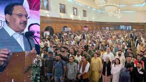 जगत प्रकाश नड्डा ने कहा कि प्रधानमंत्री नरेंद्र मोदी के नेतृत्व में केंद्र सरकार के 12 वर्ष भारत के इतिहास में स्वर्णिम अक्षरों में लिखे जाएंगे। ये 12 वर्ष केवल एक सरकार के कार्यकाल नहीं, बल्कि विकसित भारत की मजबूत आधारशिला रखने वाले परिवर्तनकारी वर्ष हैं।
