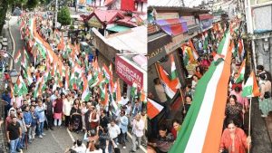 भारत की स्वतंत्रता के 80वें वर्ष के उपलक्ष्य में भारतीय जनता पार्टी द्वारा आज शिमला में भव्य प्रदेश स्तरीय तिरंगा यात्रा का आयोजन किया गया।